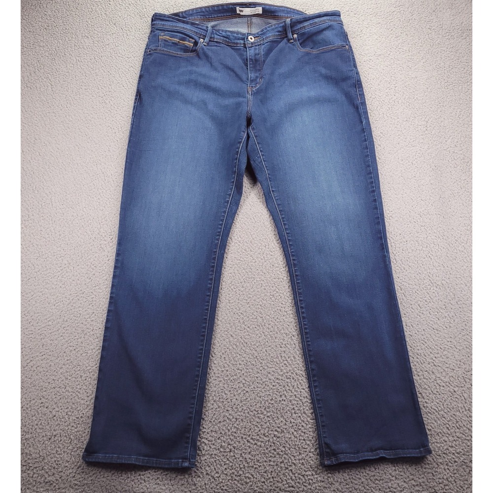 LEVIS 512 Jeans Womens Size 24W Perfectly Shaping Straight Leg High Rise Stretch
